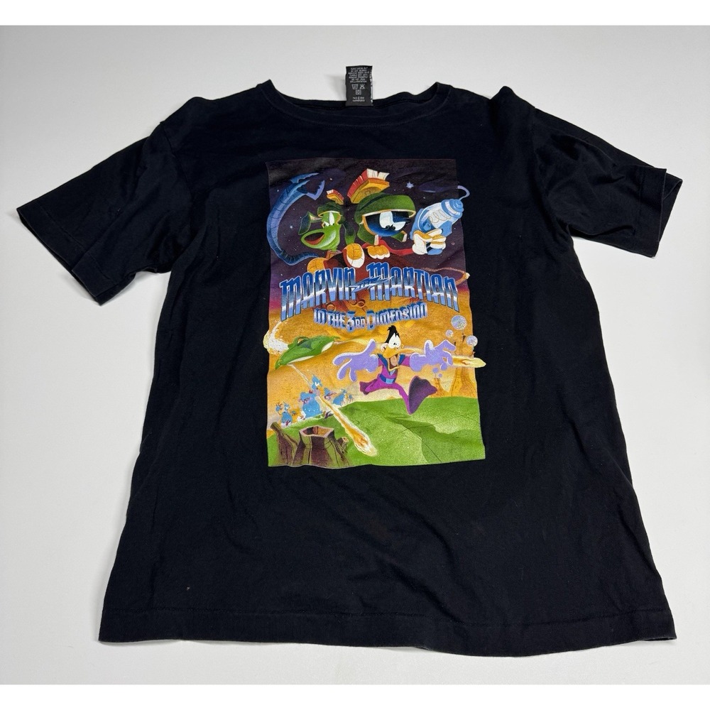 Vintage 90s Warner Brother Marvin The Martian Third Dimension Tee Shirt Medium